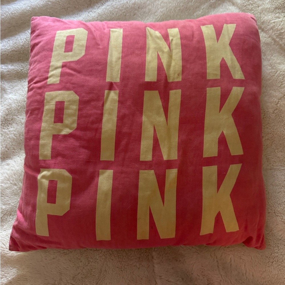 Pink Victoria’s Secret 2000s Throw Pillow